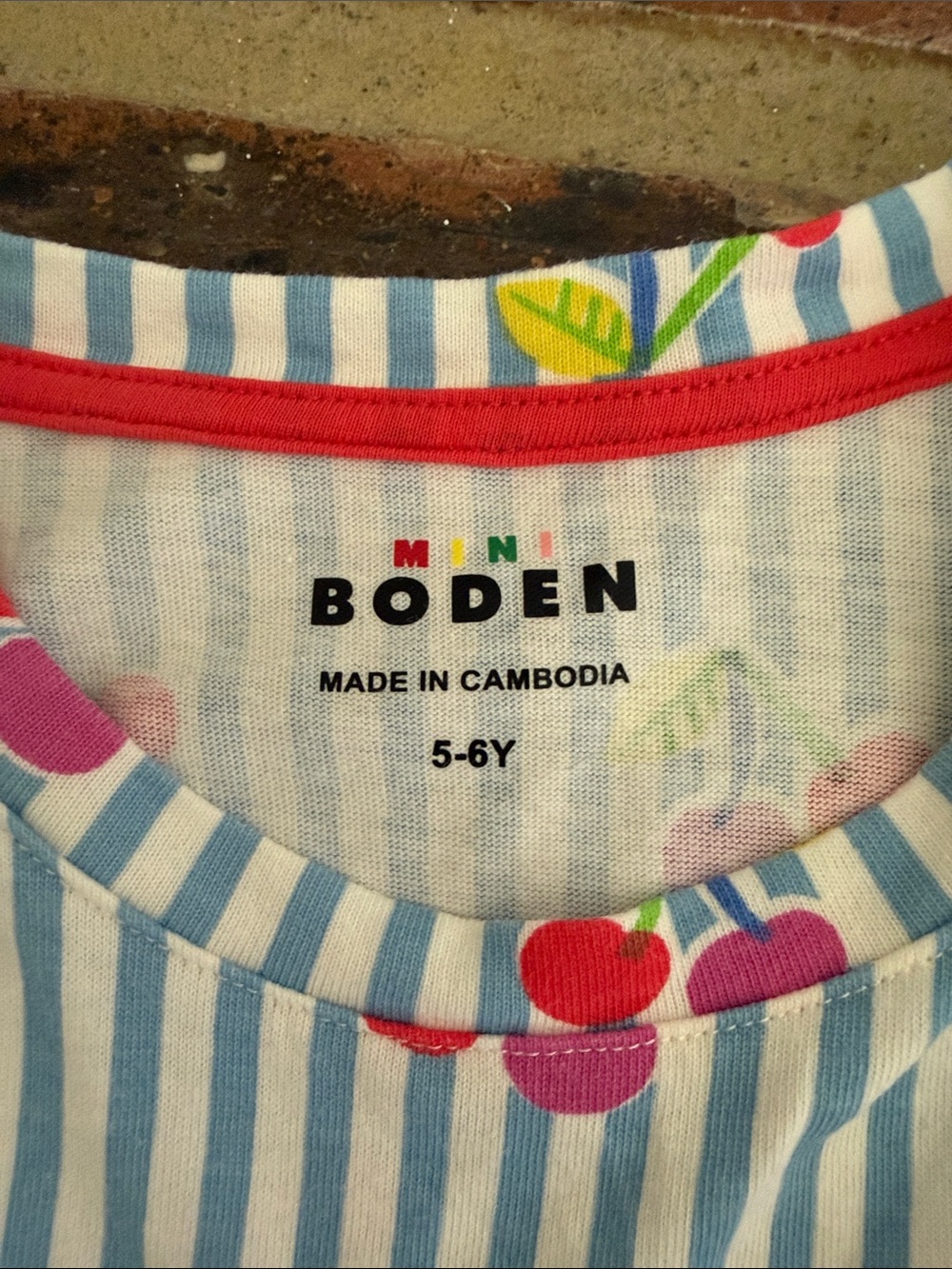 Boden Cherry Dress Size 5-6 - Picture 2 of 3